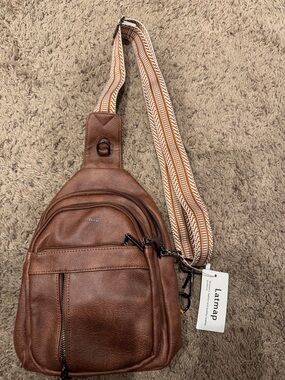 Brown Shoulder Sling Backpack for Men